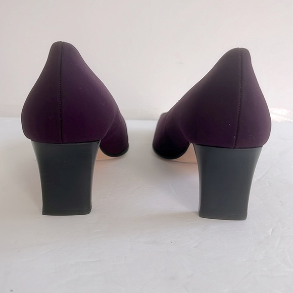 Adrienne Vitttadini $129 Elisir Peach Fabric Square Toe Pumps Shoes Size 9.5 NIB - Picture 6 of 7